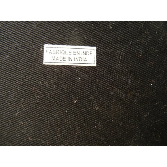 Leather Desk set, Black desk set, vintage India Made, 4 pc. with lids - Picture 10 of 10